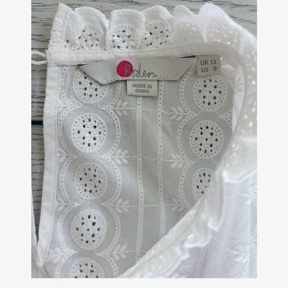 Boden kristie broderie lace white top - Picture 5 of 5